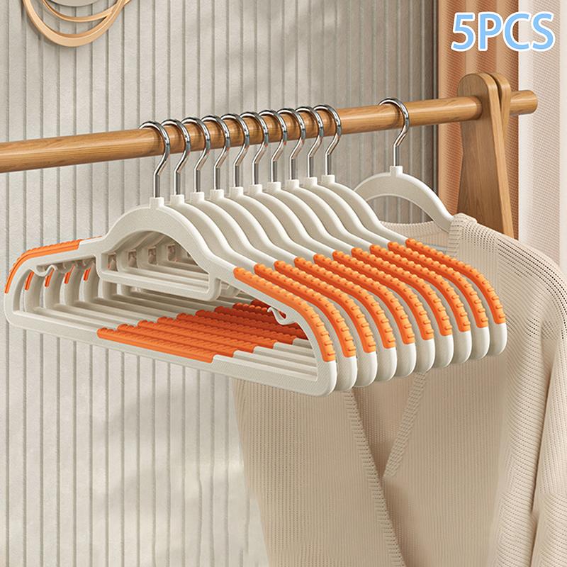 5 шт. многофункциональная вешалка для одежды бытовая вешалка нескользящая общежитие спальня специальное хранение вешалка для одежды без следов оранжевый