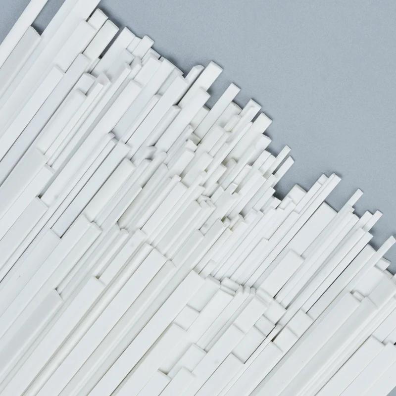 5-100pcs Architectural Model Making Rods , White ABS Square Plastic Sticks for Precision DIY Projects & Prototyping
