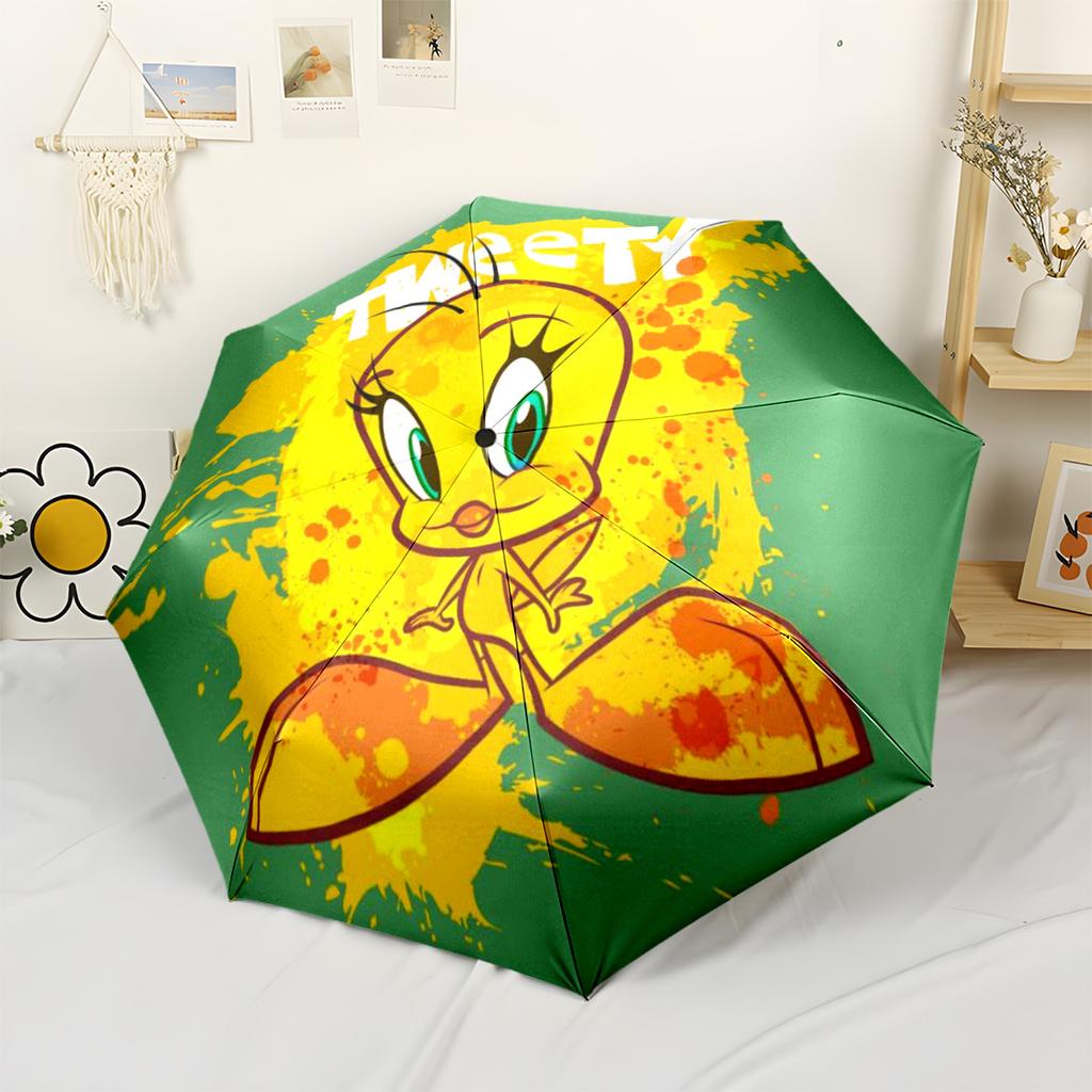 Tweety Bird Sunshine Outdoor Automatic Umbrella Retractable Design with 8-Rib Durability Compact Design All-Season Travel Fashion Lovers
