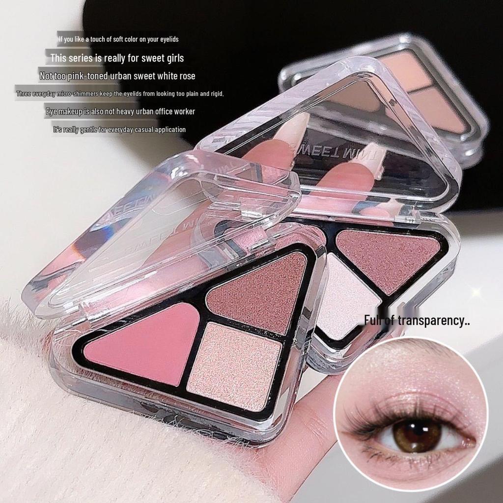 SweetMint Tragbare Lidschattenpalette: Matte, Schimmernde und Glitzernde Erdtöne in einem Kompakten Multi-Use-Format