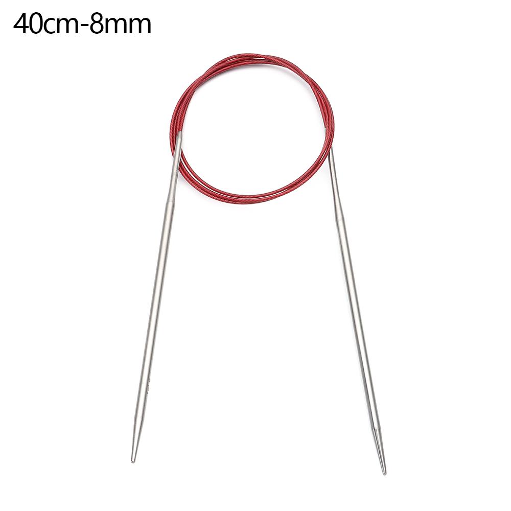 80/100cm Stainless Steel Circular Needle Round Weaving Knitting Needles Handmade Crochet Hook DIY Crafts Household Sewing Pins