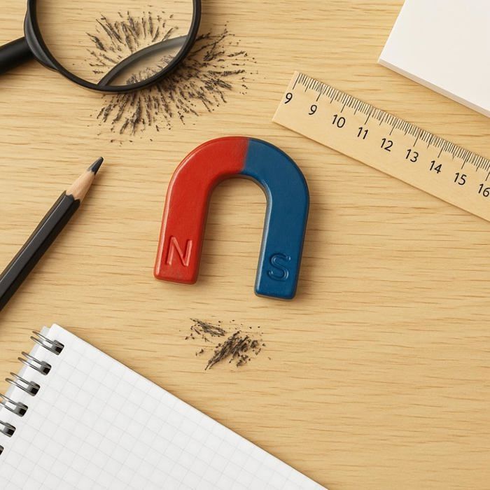 Two-Color U-Shaped Magnet 5 Cm Red and Blue Classic Magnet for Games or Decoration