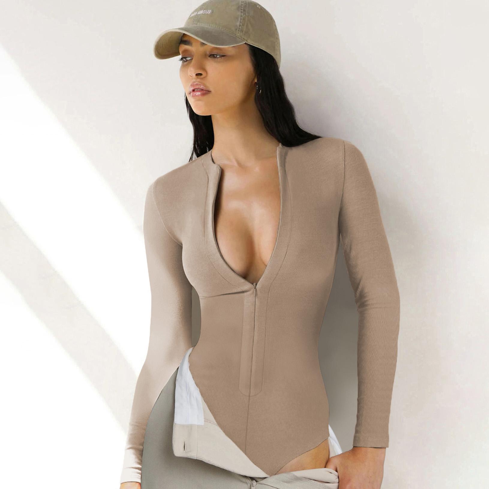 

Весенне-летние ребристые вязаные элегантные боди, узкие топы, вечерние сексуальные боди с вырезами, одежда для женщин L