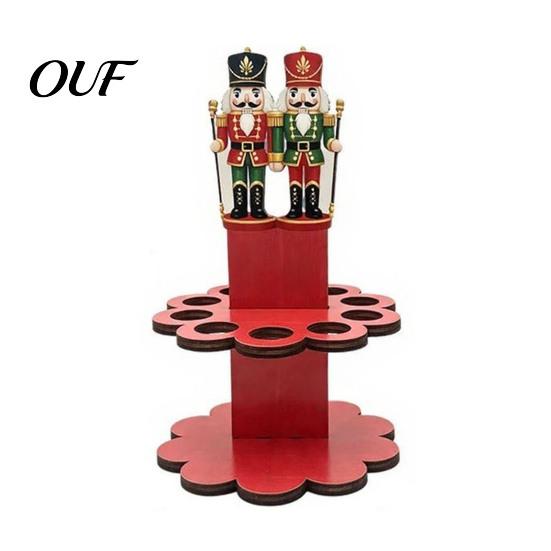 Decorazione da Tavola Natalizia in Legno Porta Soldi di Natale Ornamenti con 10 Fori, Pupazzo di Neve Babbo Natale Albero Espositore per Contanti Porta, Decorazione per