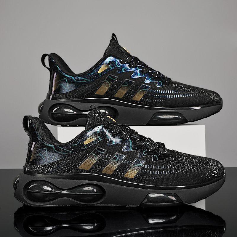 

Мужские кроссовки на воздушной подушке, мужская обувь с тремя полосками, Дарт Вейдер, дышащая, на мягкой подошве, на шнуровке, повседневная 44