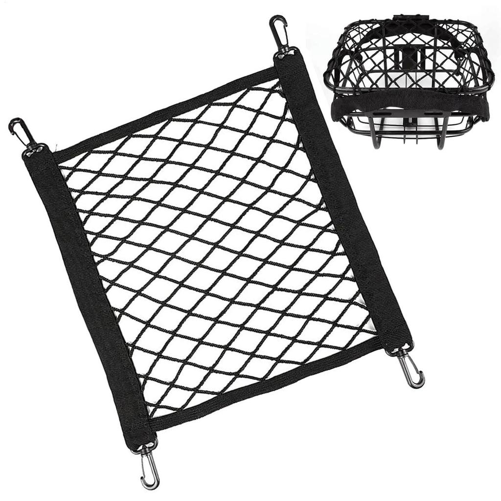 Motorcycle Durable Elastic  Basket Net Cover Black Helmet Net Swivel 4 Hook Buckle Rotating Anti-Fall Bag Accessories