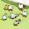 Spilla Creativa a Forma di Anatra Cartoon - Spilla in Lega Animale Carina per Vestiti