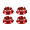 Metal Switch Nut Wrench Radio Control Controller Upgrade Part Set for Futaba JR (Red)
