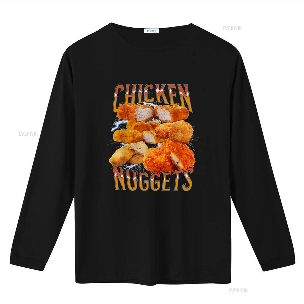 NEW LIMITED Chicken Nugget Funny Design Idea Premium T Shirt S 3XL vintage Washed Unisex graphic fashion streetwear Slightly