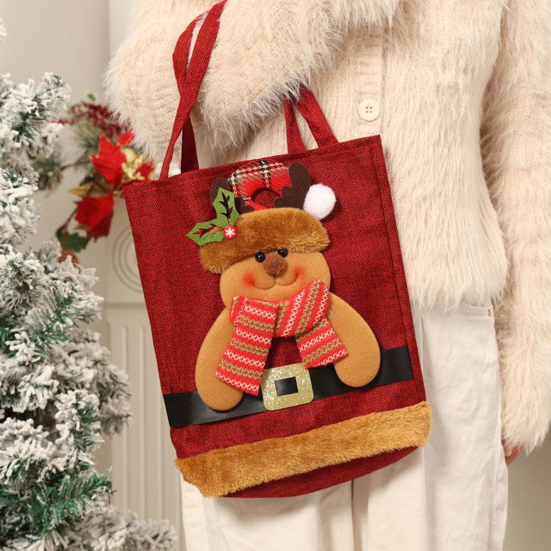 Geantă cadou de Crăciun Geantă măr Geantă cadou de Crăciun pentru copii Geantă măr drăguță cu desene animate