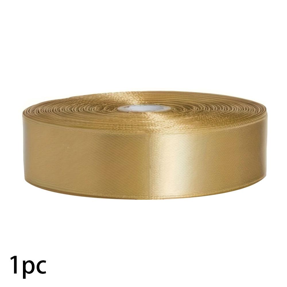 

1/2/3 шт. элегантной золотой полиэстеровой ленты, общая длина 25 ярдов | Идеально подходит для украшения тортов своими руками, упаковки подарков и подарков на вечеринку 1pc
