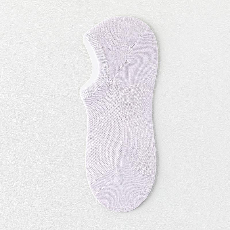 Female Summer Thin Style Pure Cotton Mesh Boneless Heel Shallow Mouth Invisible Socks