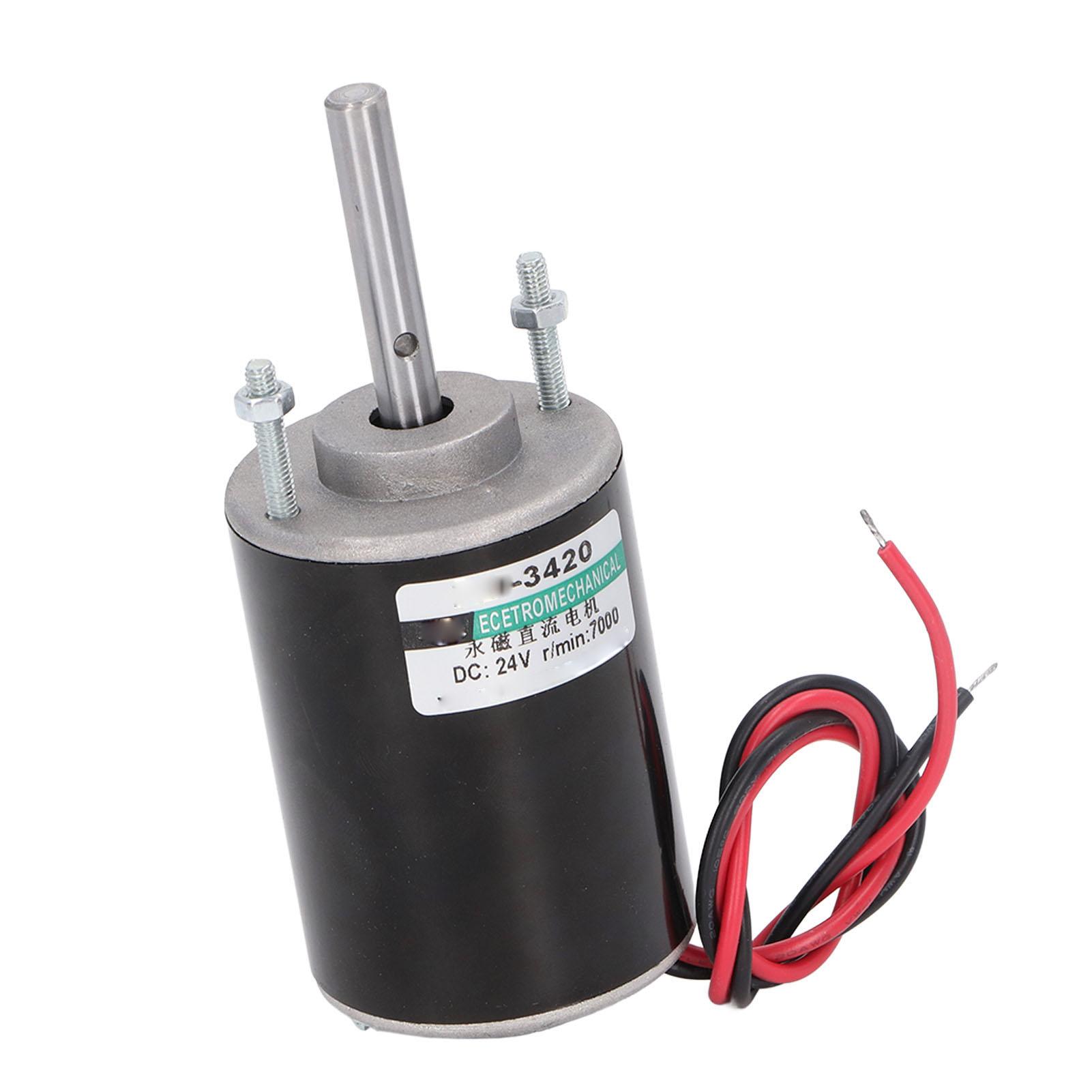 

DC 24V Permanent Magnet DC Motor 30W 3420 High Speed Permanent Magnet DC Motor CW CCW Low Noise 7000RPM Black