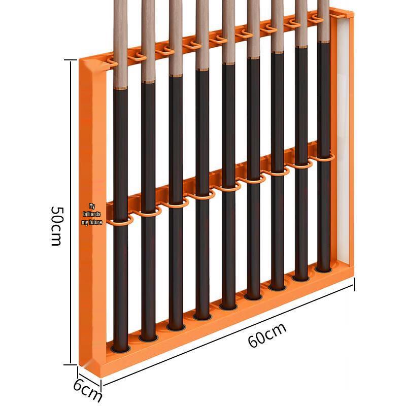 Wall-Mounted Metal Billiard Cue Rack