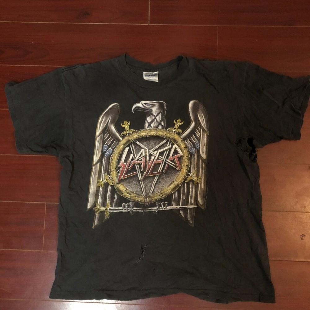 1991 Slayer - Touring in the Abyss - винтажная футболка с туровым принтом Унисекс XL