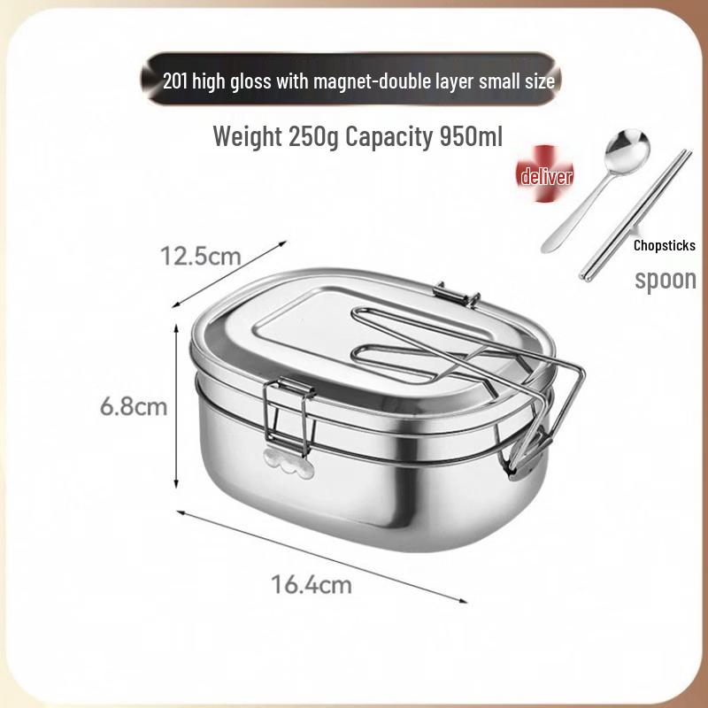 Selia 201 Stainless Steel Double-Layer Lunch Box