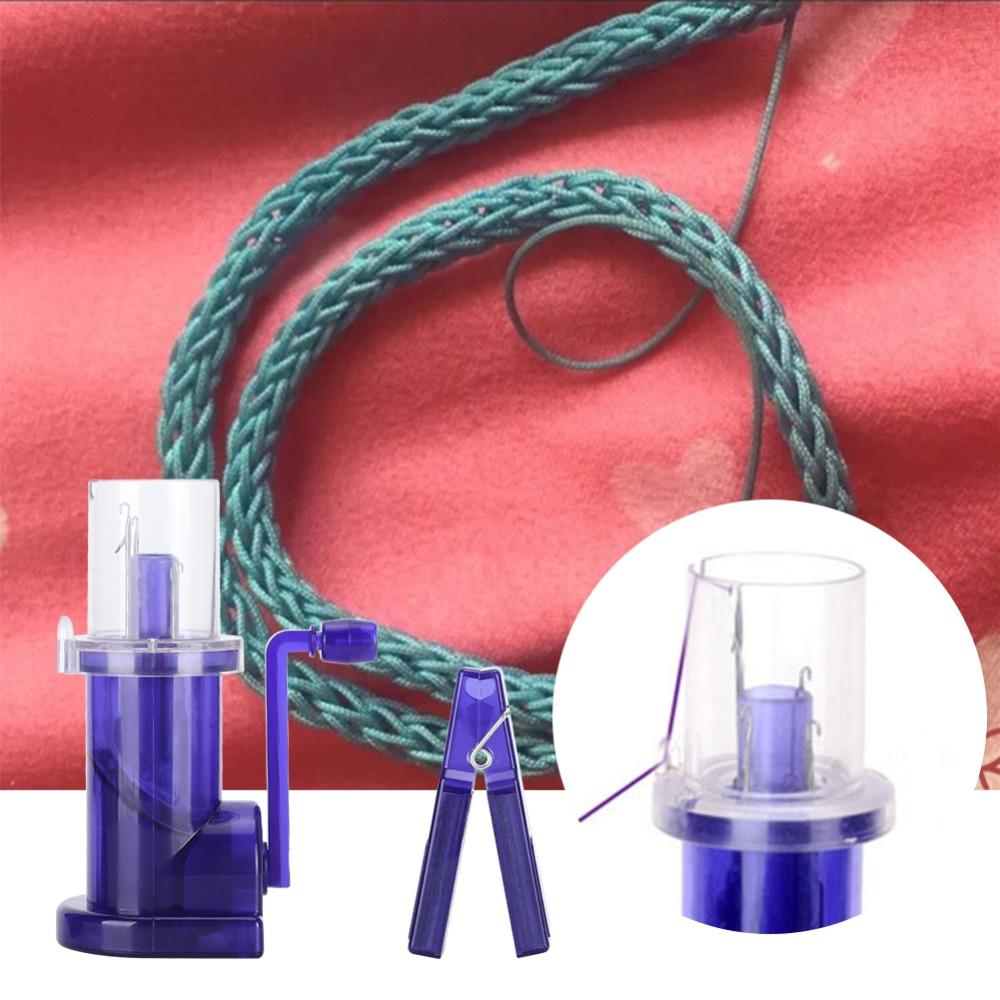 Mini Hand Knitting Machine Purple Cord Knitting Machine Braiding Thread Device  Household Use