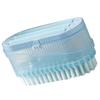 Dual Sided Soap Box Brush Lake Blue for Cleaning Clothes Shoes Dishes Kitchen Bathroom Foam Dispenser Holder Container Scrubbing