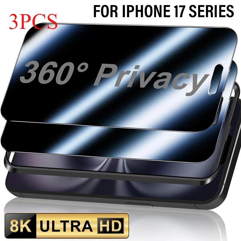 

3 pçs anti espião protetores de tela macia para iphone 17 pro max capa completa privacidade filmes de hidrogel macio para iphone17 17air 17pro iphone 11 чистий
