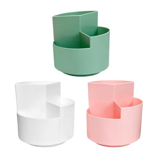 Yousheng 360 Degree Rotating Pen Holder, Large Capacity Multi-compartment Pen Holder, Desktop Organizer for Office School Home
