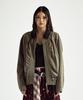 Thevinylhouse Mixed Collar Blouson Jacket Khaki