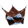 Three Layer Small Pet Warm Hammock Hanging Bed Sleeping Bag for Hamster Sugar Gilder SquirrelsBlue