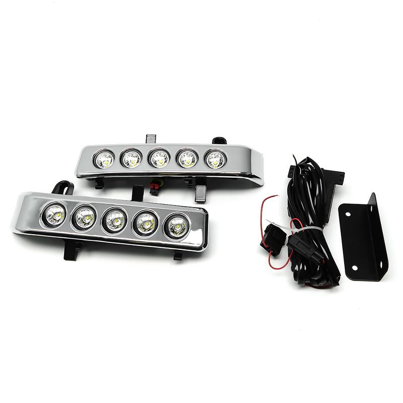For Toyota Land Cruiser LC70 LC71 LC76 LC78 LC79 FJ70 FJ71 FJ76 J79 LED Front Bumper Lamp Daytime Running Light Cover Trim