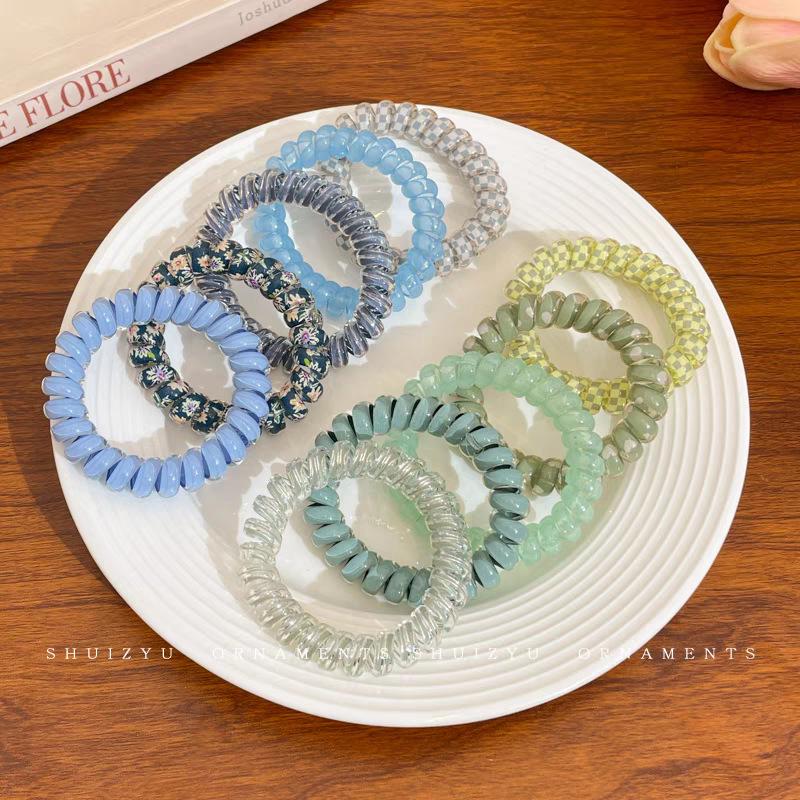 Gradient Elastic Hair Tie – High-Quality Telephone Cord Hair Accessory