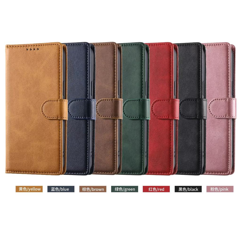 Business Leather Flip Case For Samsung S25 S26 Ultra S24 FE S23 S22 S21 Plus A17 A37 A57 A36 A56 A16 A26 Cards Solt Wallet over