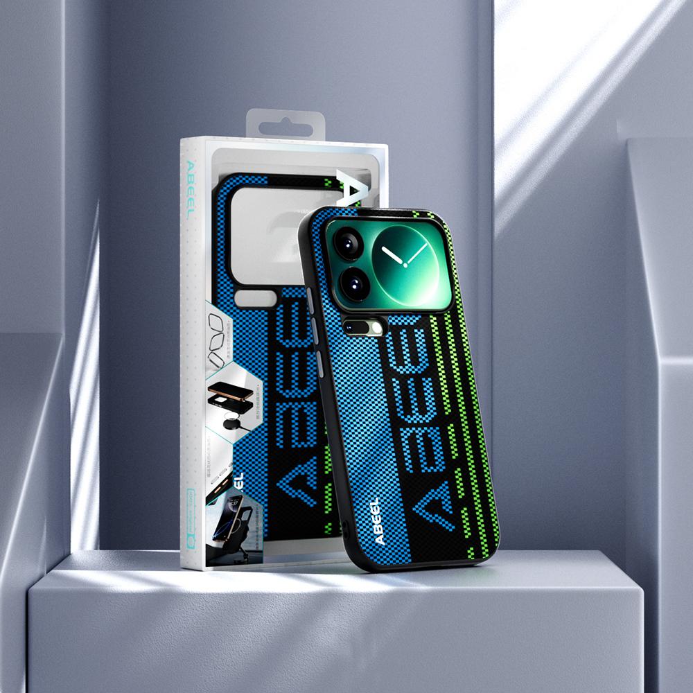 ABEEL For Xiaomi 17 Pro Max Magnetic Case Micro-Embossing 6D Printed PC TPU Aluminum Alloy Leather Phone Cover