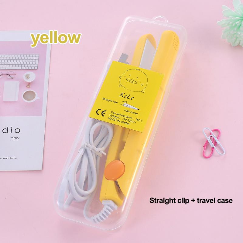 1PC Mini Hair Straightener Cartoon Curling Straight Hair Dual Purpose Clipboard Portable Curling Iron