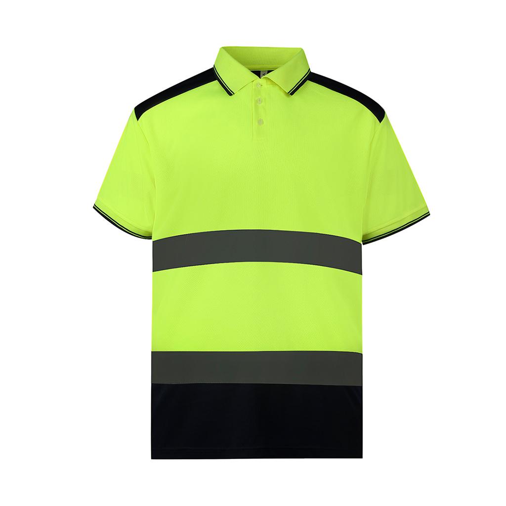 Yoko Adults Unisex Two Tone Short Sleeve Polo Shirt