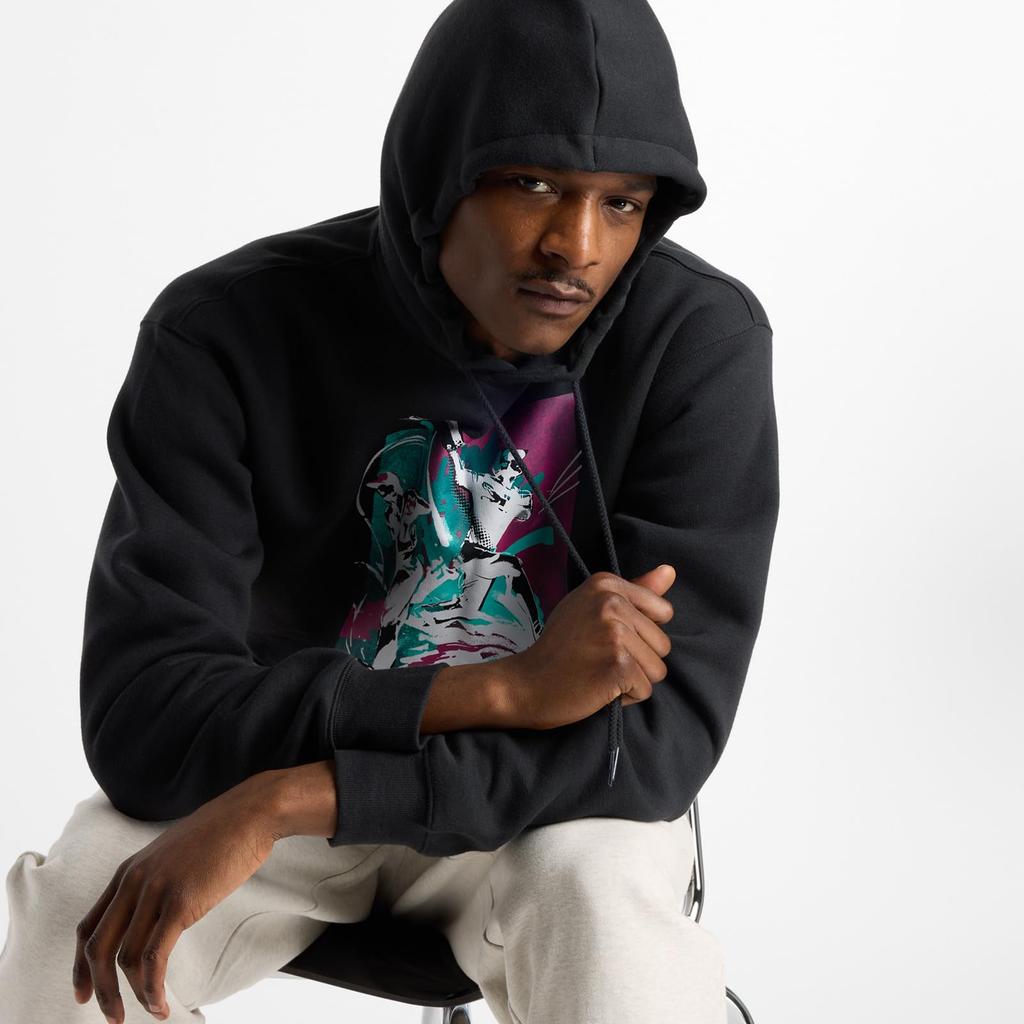 New Balance Hooded Sweatshirt Shohei Otani Graphic Hoodie Two Swords MT51736 BK S (MT51736) Men's (Black)
