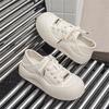 Women's Casual Shoes Platform Bread Shoes Women's Spring New Lightweight Board Shoes Round Head White Shoes
