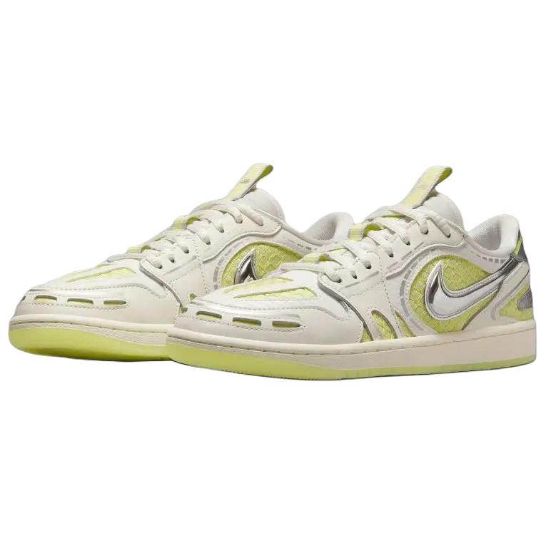 New Jordan Air Jordan 1 Abrasion Resistant Breathable Low Top Vintage Basketball Shoes Women's White Green HQ2186-130