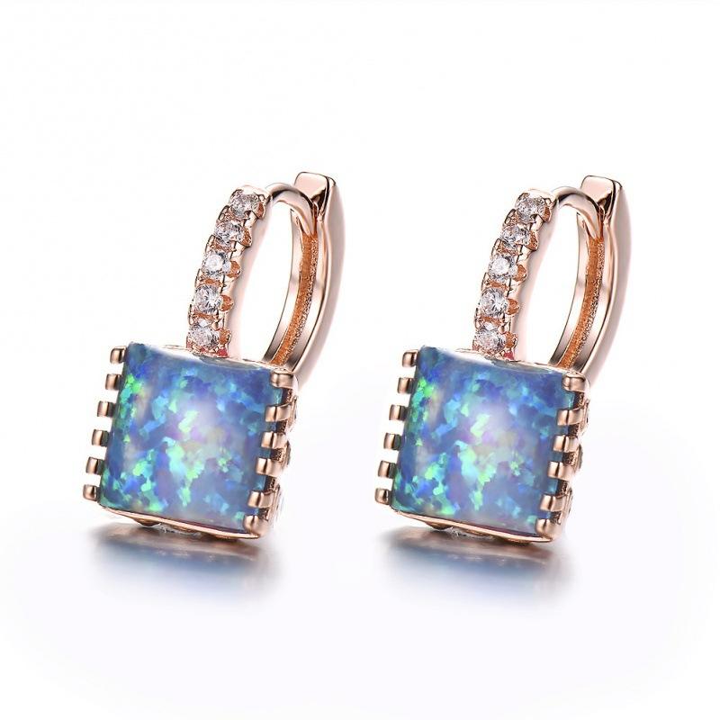 Platform, women s exquisite Opal earrings, exaggerated creativity of European and American style big brands