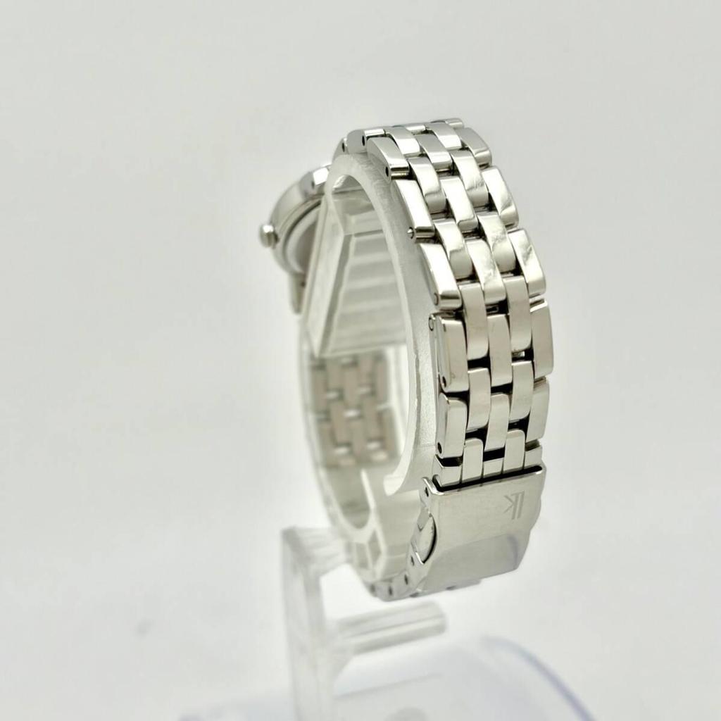Used [New Battery] SEIKO 4P Diamond Shell Ladies Watch Silver 1N01-0HE0 573019