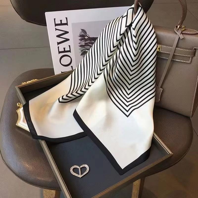 New 70x70cm Square Scarf Women Spring Summer Thin Sun Protection Neck Protection Tie Headband Versatile Scarves Party Gift