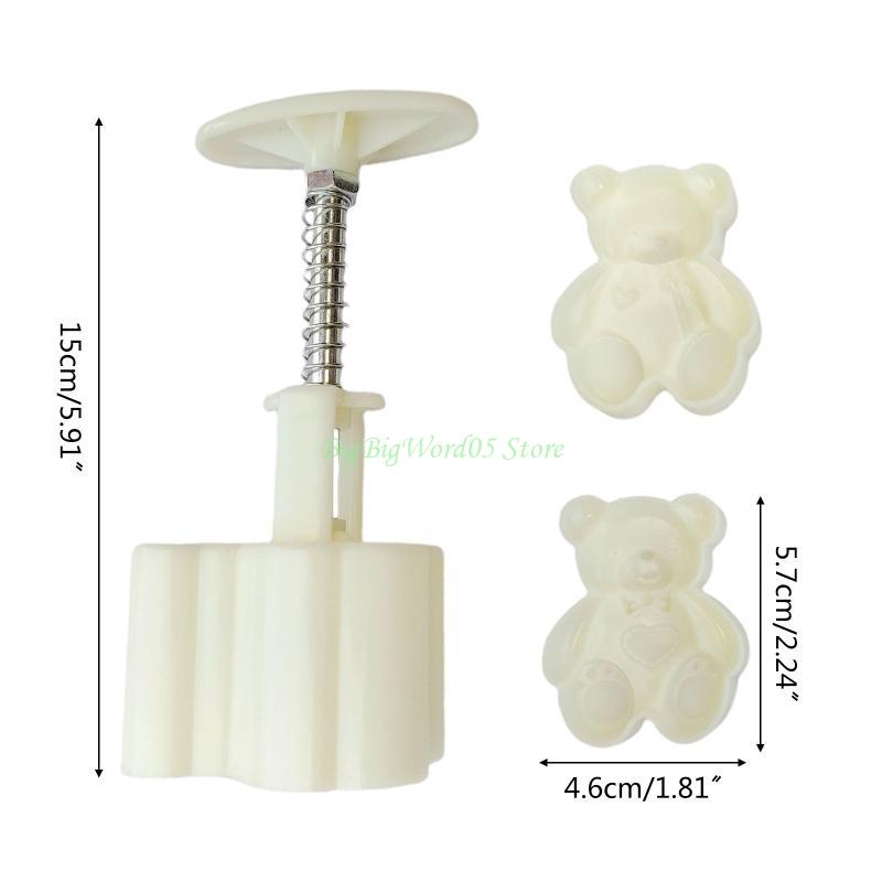 24TE Plastic Material Mooncake Molds Stamp Moon Cake Mould Cartoon Beer Shaped DIY Baking Moulds for Mid-Autumn Festival Use