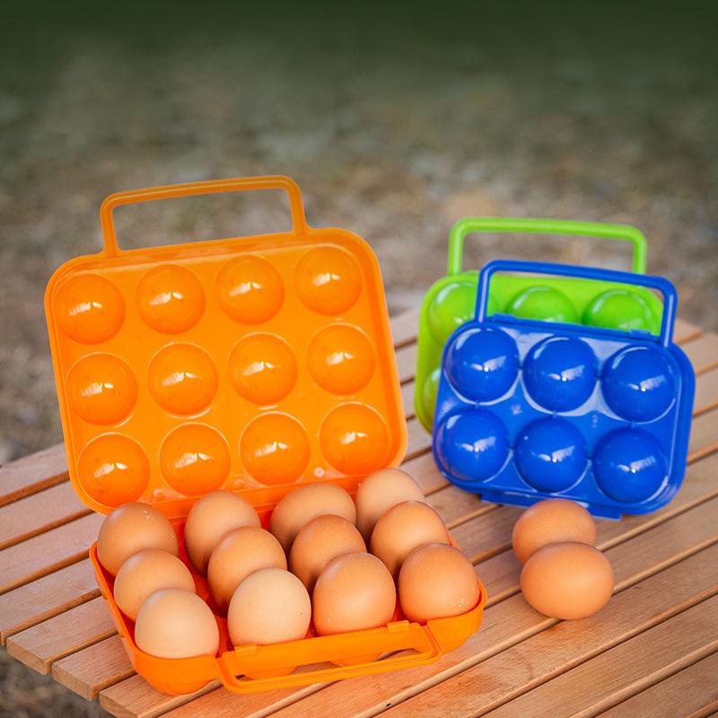 Przenośny pojemnik na jajka 6/12 przegródek, odporny na wstrząsy, organizer na jajka, odporny na upadki, pojemnik na jajka do lodówki, przechowywanie i organizacja w kuchni