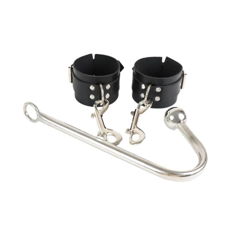 Metal Anal Hook & Slave Collar Set – Forced Bondage Kit for Master/Slave Obedience Games