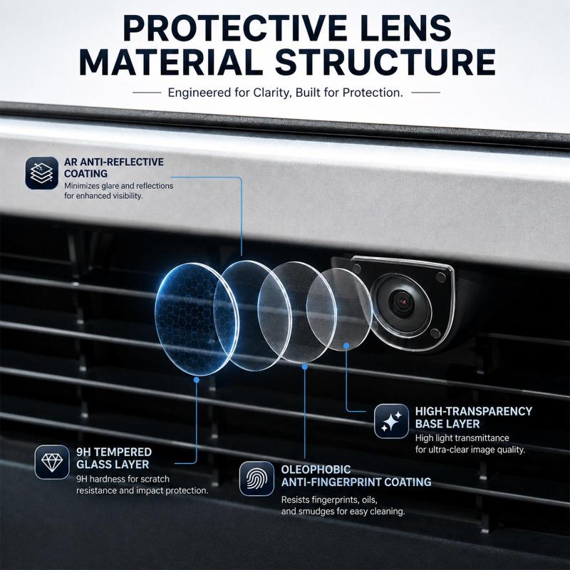 Car Front Rear Camera Lens Protective Cover Scratch Resistant Snap‑On Auto Camera Guard For Model Y/Yl Vehicle Decoration