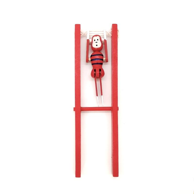 

1Pcs Wooden Acrobatic Monkey On Bars Pull String Action Toy Creative Stress Relief Fidget Toys Fun Gifts For Kids Birthday one size