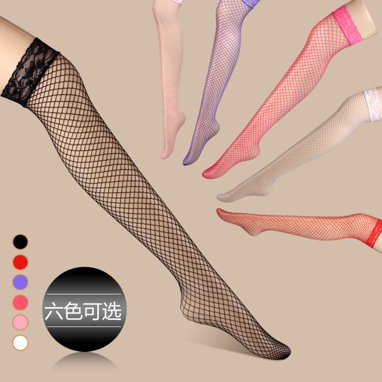 Sexy Wide Lace Sexy Mesh Hollow Stockings Temptation Mesh Socks Spot