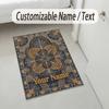 Decorative Artwork Theme Crystal Velvet Rug Personalized Custom Name Text Soft Floor Mat Home Decor