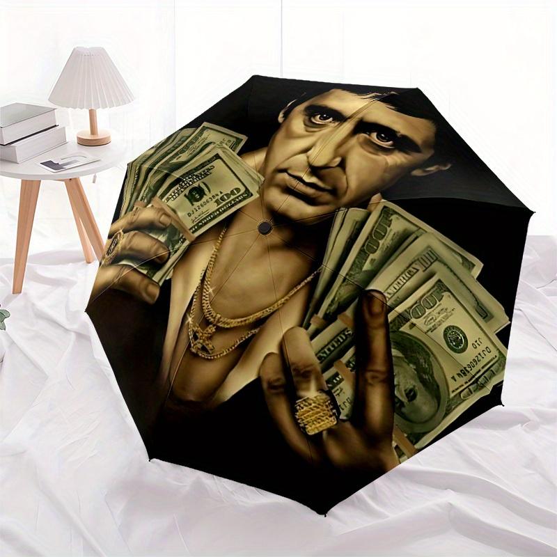 1pc Scarface Automatic Open/close, Portable Folding Umbrella for Women & Men,Compact Parasol,, Durable Frame yy250809167
