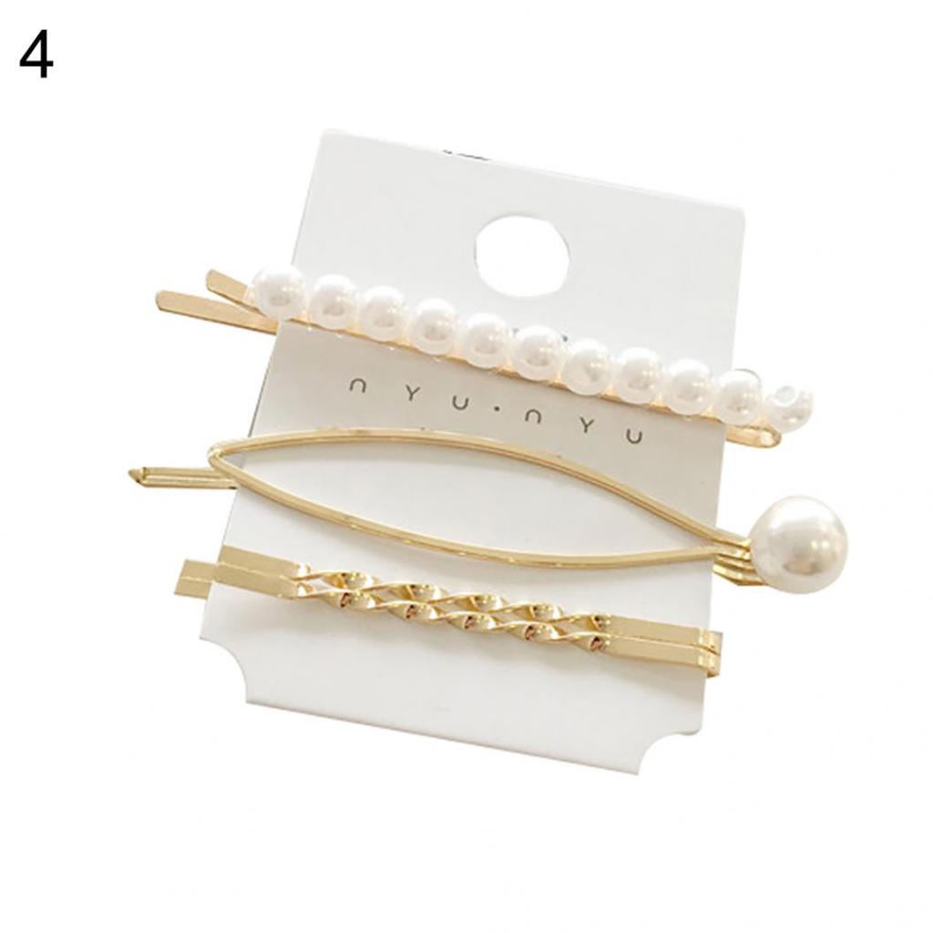 4 Teile/satz Süße Faux Perle Metall Haarspange Frauen Haar Seite Clip Haarnadel Kopfbedeckung