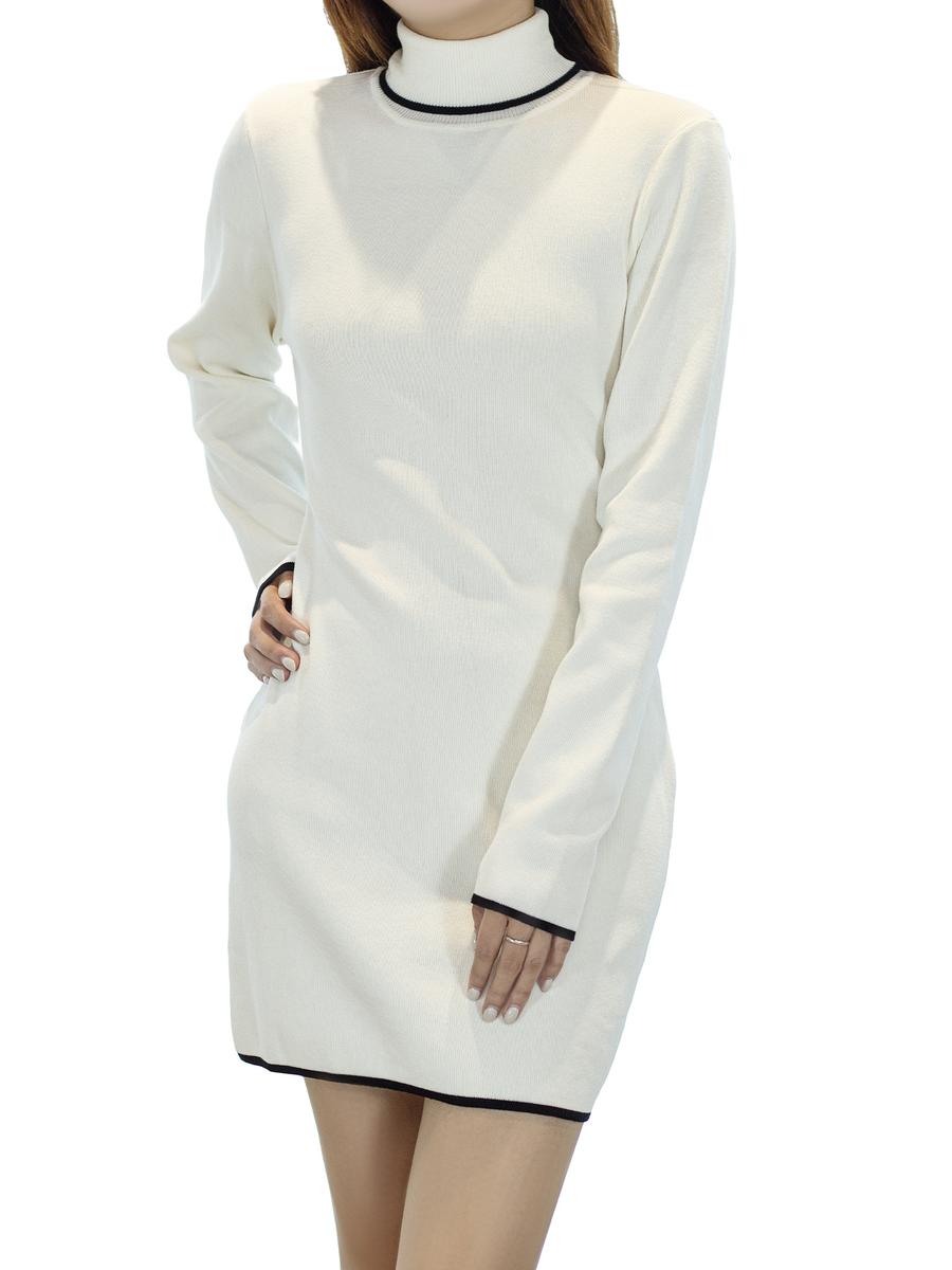 Осеннее вязаное платье женское облегающее вязаное платье макси бодикон P