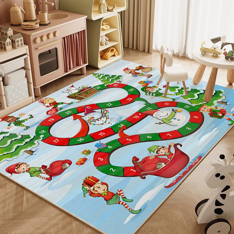 Baby Climbing Mat Household Full Of Dirt-Resistant Washable Crystal Velvet Carpet Kindergarten Children'S Early Education Game Carpet