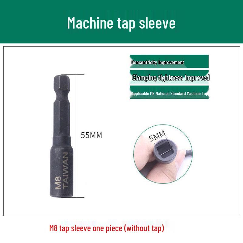 Hex Shank Tapping Chuck Conversion Head with Tap Extension Rod